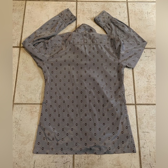 Vintage Givenchy for Fashions Couture Polka Dot Shirt Blouse Size 12 - Picture 5 of 6